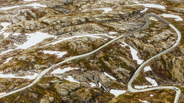 Estrada para a montanha Dalsnibba, Noruega — Fotografia de Stock