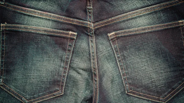 Detail modré džínové kapsy detailu — Stock fotografie