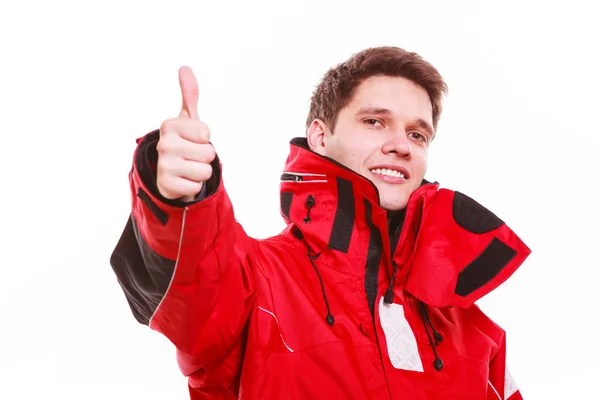 Homem vestindo roupas protetoras — Fotografia de Stock