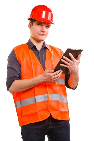 Mužské pracovník s tabletem. — Stock fotografie