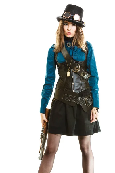 Ragazza cool in stile steampunk. — Foto Stock