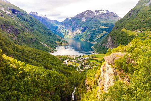 Vista sul Geirangerfjord in Norvegia — Foto Stock
