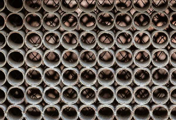 Metal circles pattern, inside of machine — Stock Photo, Image