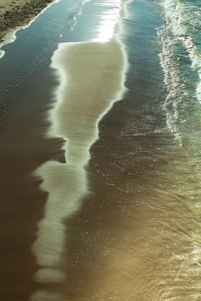 View from top on sea water and beach — Stock Photo, Image