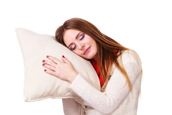 Girl relaxing on pillow. — Stock Photo, Image