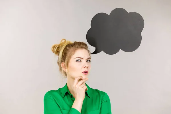 Business woman intensive thinking — Stock Photo, Image