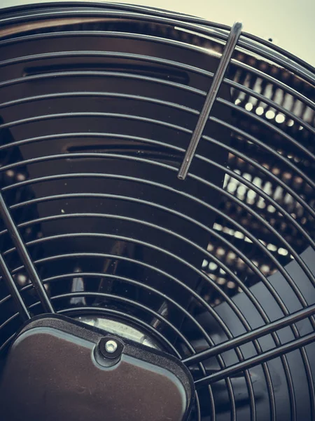 Closeup of black fan on white machine — Stock Photo, Image
