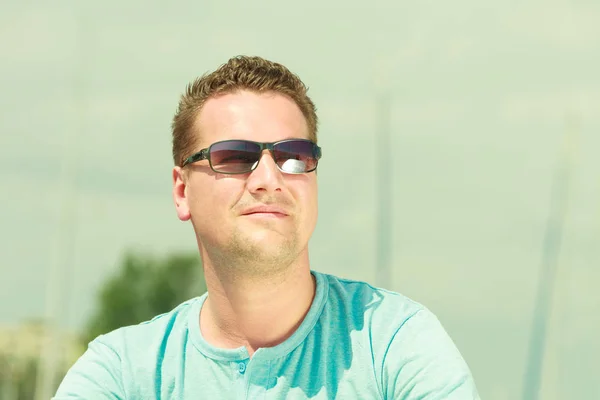 Portrait of handsome guy during summertime — Stock Photo, Image