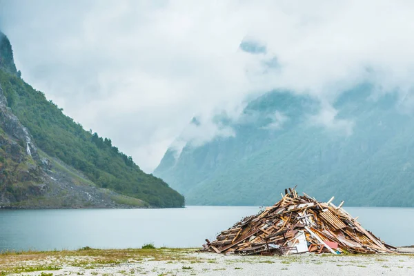 Bergen en fjord in Noorwegen, Scandinavië Sognefjord. — Stockfoto