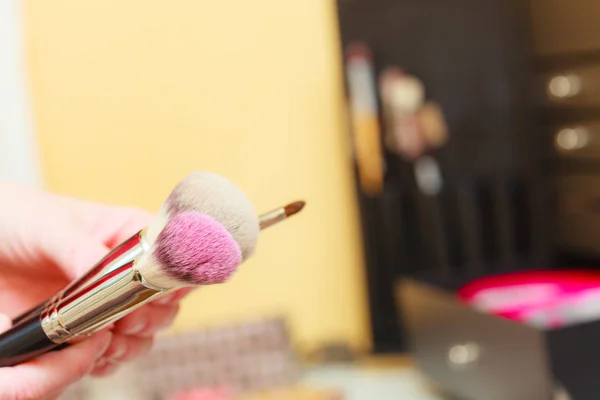 Brosses de maquillage pour blush, poudre, lèvres — Photo