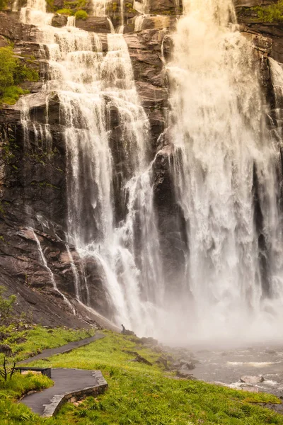 Skjervsfossen Waterfall - Norway — Stock Photo, Image