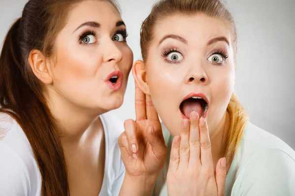 Two women telling gossip — Stock Photo, Image