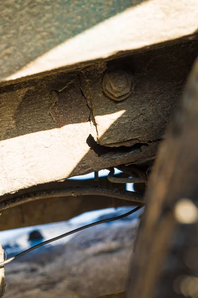 Detaljerade närbild av gamla smutsiga maskin — Stockfoto