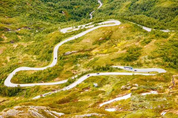 大路向 Dalsnibba 山，挪威 — 图库照片
