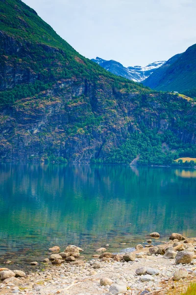 Mountains and fjord in Norway, — Stock Photo, Image