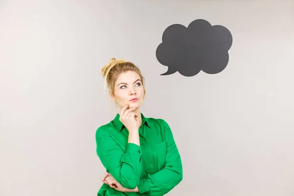 Business woman intensive thinking — Stock Photo, Image
