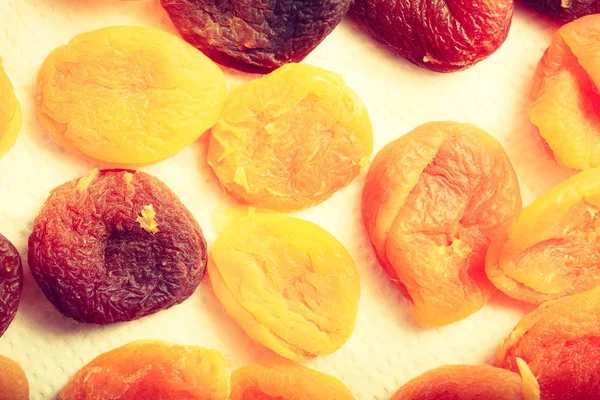 Detailed closeup of orange dried apricots — Stock Photo, Image