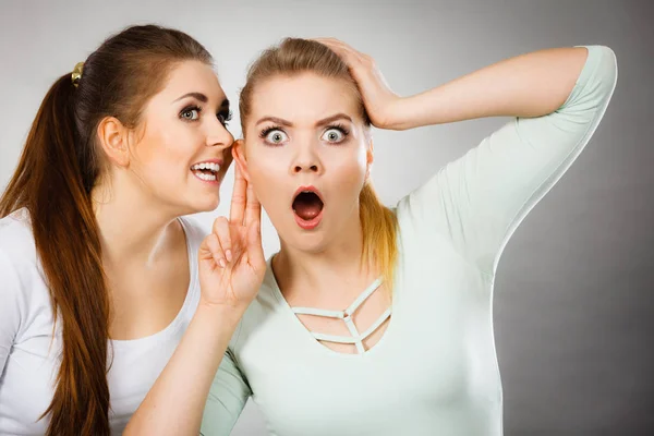 Dos mujeres contando chismes — Foto de Stock