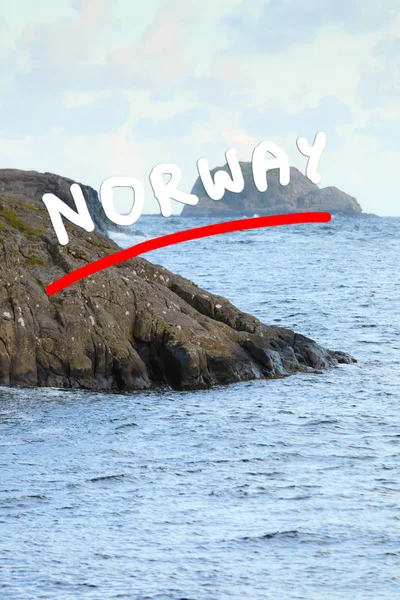 Okyanus manzaralı Güney Norveç kıyıları — Stok fotoğraf