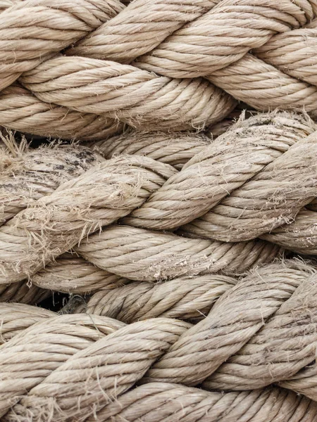 Old fashioned harbor marina sailboat ropes — Stock Photo, Image