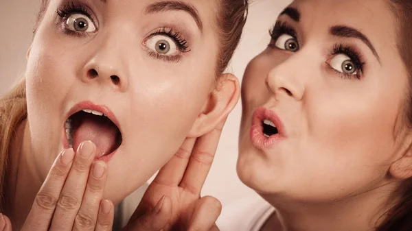 Δύο γυναίκες λέει κουτσομπολιά — Φωτογραφία Αρχείου