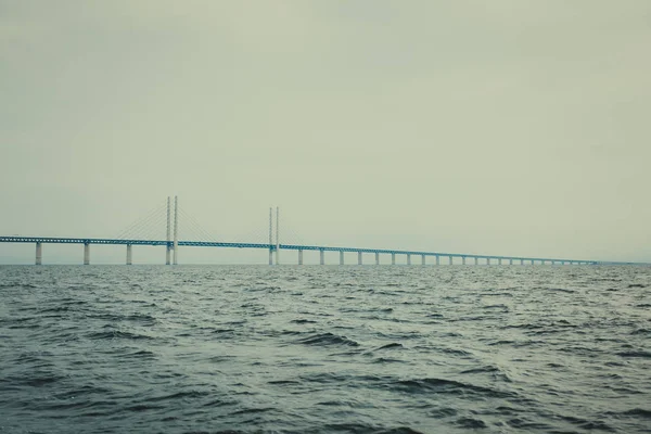 Le pont Oresund entre le Danemark et la Suède — Photo