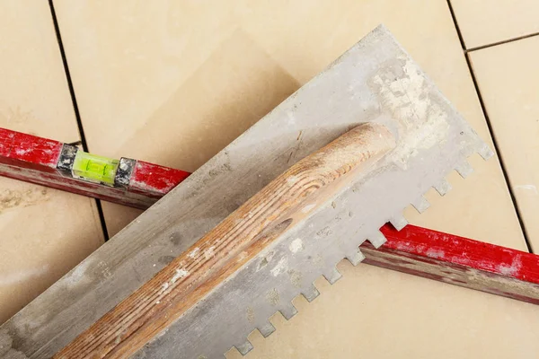 Trowel for smoothing cement — Stock Photo, Image