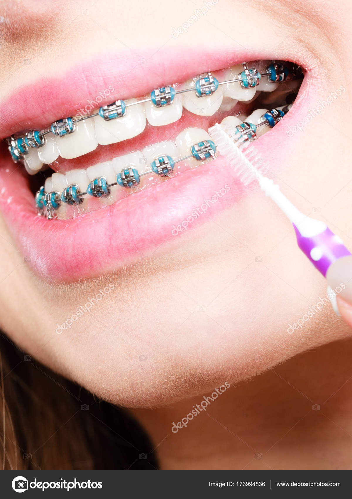 cleaning teeth
