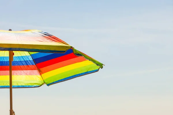 Colorful summer umbrella parasol during summertime — Stock Photo, Image