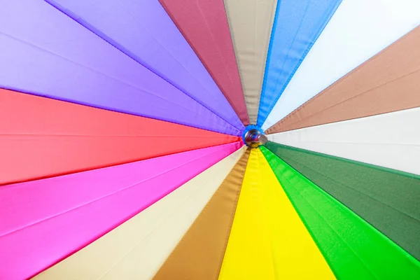 Detailed closeup of colorful umbrella parasol — Stock Photo, Image