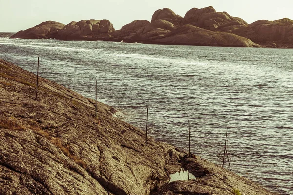 Okyanus manzaralı Güney Norveç kıyıları — Stok fotoğraf