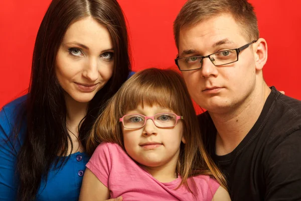 Familie foto van moeder, dochter en vader — Stockfoto