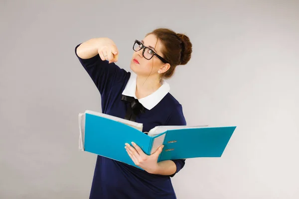 Confident angry bossy businesswoman — Stock Photo, Image