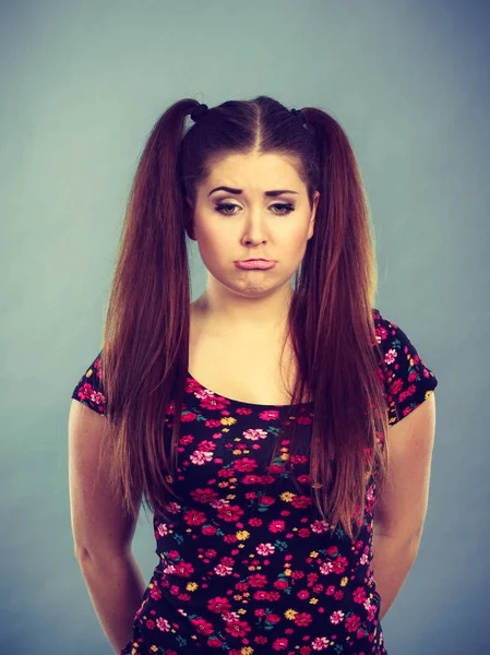 Young teenage woman being offended got the hump — Stock Photo, Image