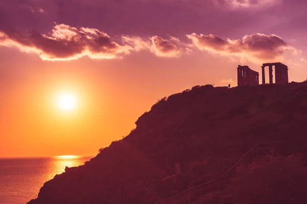 Řecký chrám Poseidon, Cape Sounio — Stock fotografie