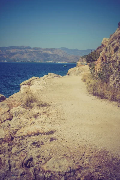 Grekiska havet kusten, marinmålning — Stockfoto