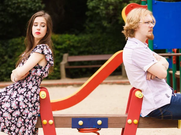 Paar gaan door het conflict in hun relatie — Stockfoto