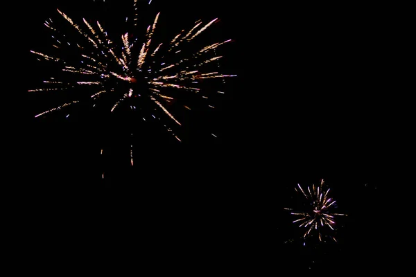 Fireworks on black sky — Stock Photo, Image