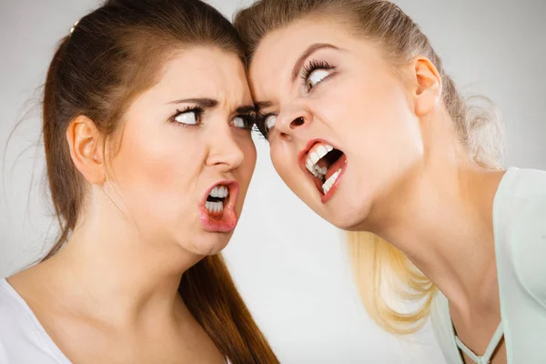 Deux femmes agressives qui se disputent — Photo