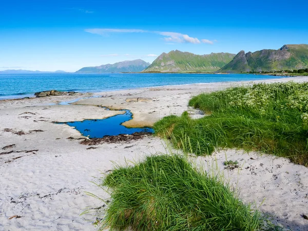 Seascape în Gimsoysand, Insulele Lofoten, Norvegia — Fotografie, imagine de stoc