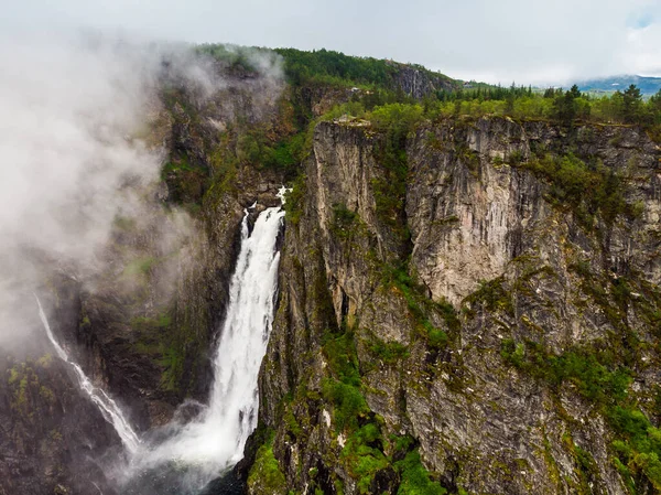 Vodopád Voringsfossen, Mabodalen kaňon Norsko — Stock fotografie