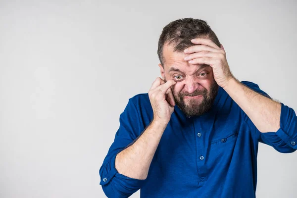 Gekke gekke volwassen man — Stockfoto