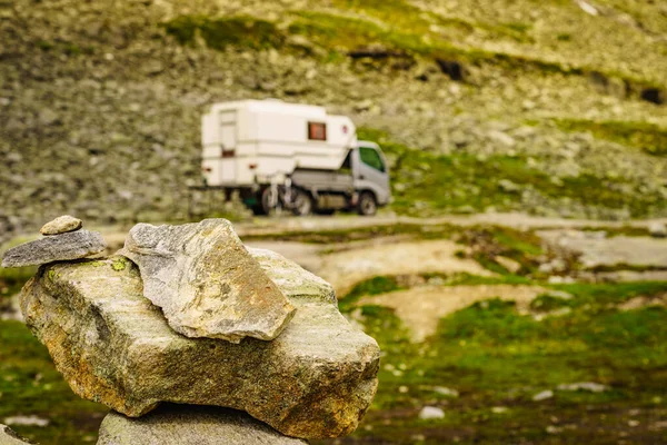 Camper in montagna in Norvegia — Foto Stock