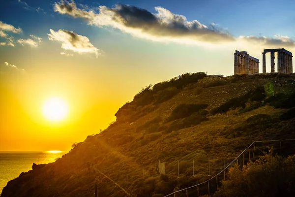 Yunan Poseidon Tapınağı Cape Sounio — Stok fotoğraf