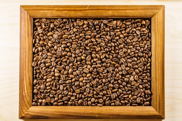 Rama palona z brązowej kawy — Zdjęcie stockowe