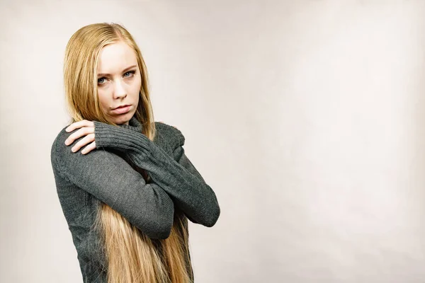 Sad depressed girl — Stock Photo, Image