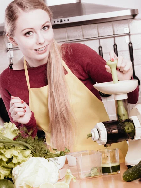 Getränke Gut Für Die Gesundheit Diät Frühstückskonzept Junge Frau Der — Stockfoto