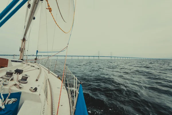 Oresundsbron Ponte Oresund Tra Danimarca Svezia Europa Mar Baltico Vista — Foto Stock