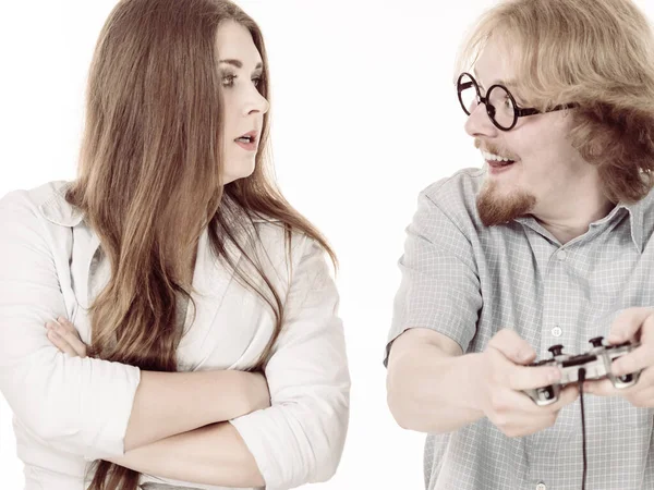 Frustrated Couple Losing Video Games on Console with Joystick Stock Photo -  Image of boyfriend, people: 244051552