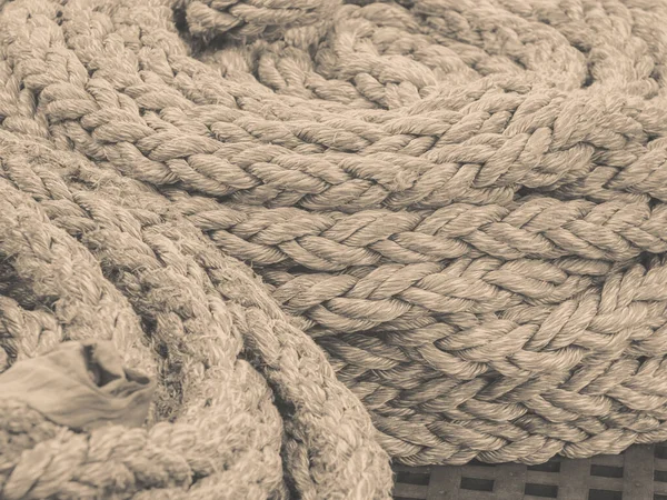 Old Fashioned Harbor Marina Sail Boat Ropes Yachting Details Objects — Stock Photo, Image